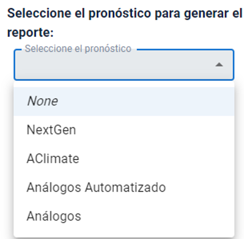 Report module forecast